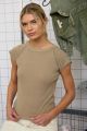 Ribbed Crop Top Mocha