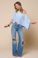 Knit Poncho Blue