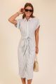 Striped Maxi Dress Blue
