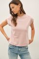Cap Sleeve Crewneck Tee