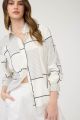 Print Button Down Blouse