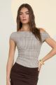 Striped Off The Shoulder Top