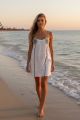 Embroidered Palm Dress
