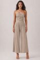 Ruched Strapless Jumpsuit