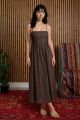 Pintuck Maxi Dress Brown