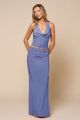 Ruched Slit Maxi Skirt