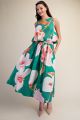 Floral Maxi Skirt Green