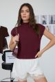 Short Sleeve Mock Neck Sweater